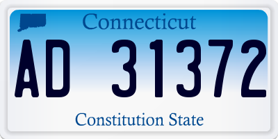 CT license plate AD31372