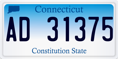 CT license plate AD31375