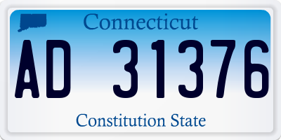 CT license plate AD31376