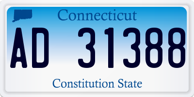 CT license plate AD31388