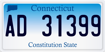 CT license plate AD31399