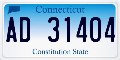CT license plate AD31404