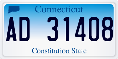 CT license plate AD31408
