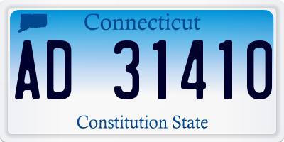 CT license plate AD31410