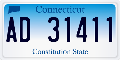 CT license plate AD31411