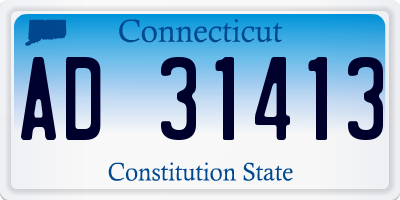 CT license plate AD31413
