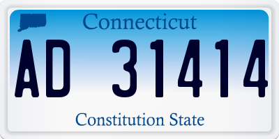 CT license plate AD31414