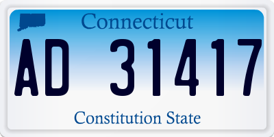 CT license plate AD31417