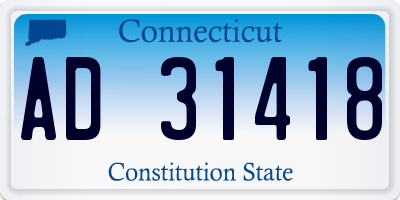 CT license plate AD31418
