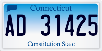 CT license plate AD31425