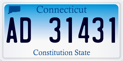 CT license plate AD31431