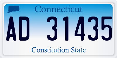 CT license plate AD31435