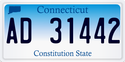 CT license plate AD31442