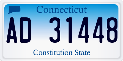 CT license plate AD31448