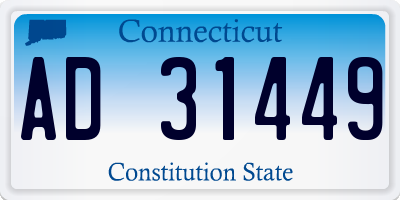 CT license plate AD31449
