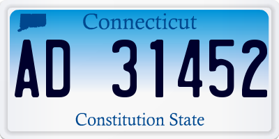 CT license plate AD31452