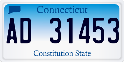 CT license plate AD31453