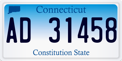 CT license plate AD31458