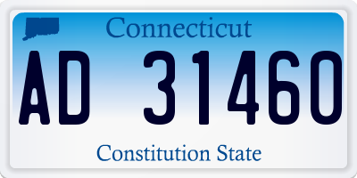 CT license plate AD31460