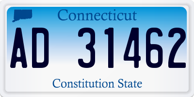 CT license plate AD31462