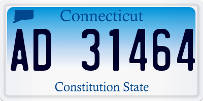 CT license plate AD31464