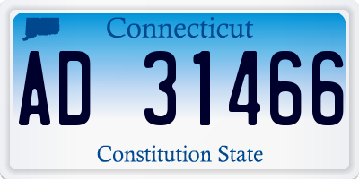 CT license plate AD31466