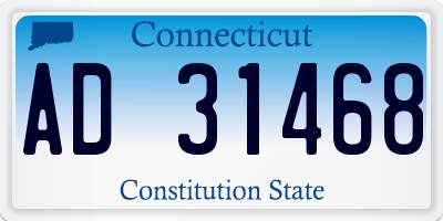 CT license plate AD31468