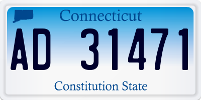 CT license plate AD31471