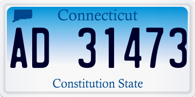 CT license plate AD31473