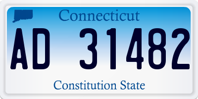 CT license plate AD31482