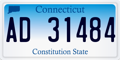 CT license plate AD31484