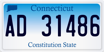 CT license plate AD31486