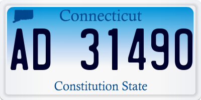 CT license plate AD31490