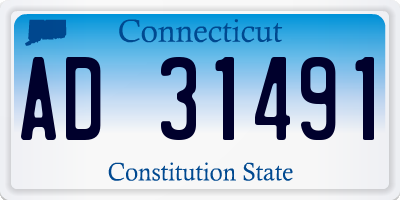 CT license plate AD31491