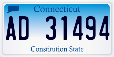 CT license plate AD31494