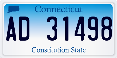 CT license plate AD31498