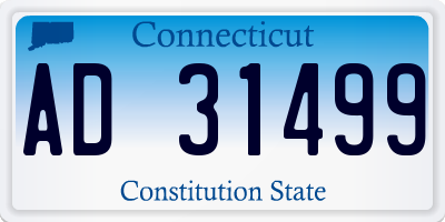 CT license plate AD31499