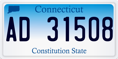 CT license plate AD31508