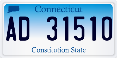 CT license plate AD31510