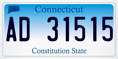 CT license plate AD31515