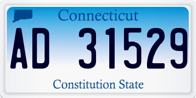 CT license plate AD31529