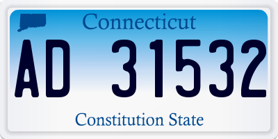 CT license plate AD31532