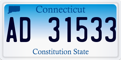 CT license plate AD31533