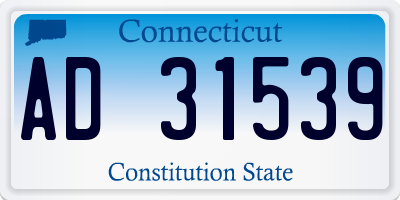 CT license plate AD31539