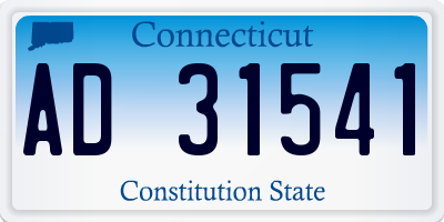 CT license plate AD31541
