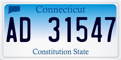 CT license plate AD31547