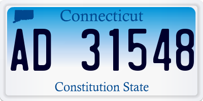 CT license plate AD31548