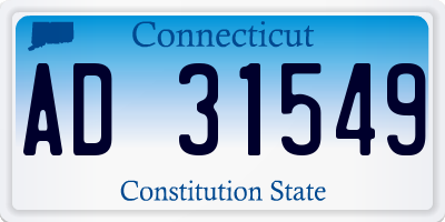 CT license plate AD31549