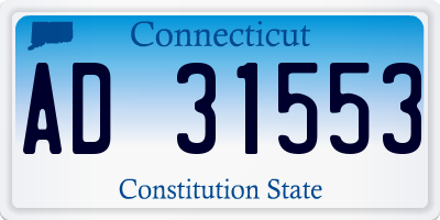 CT license plate AD31553