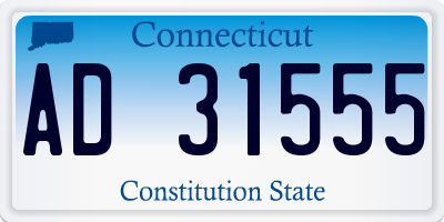 CT license plate AD31555